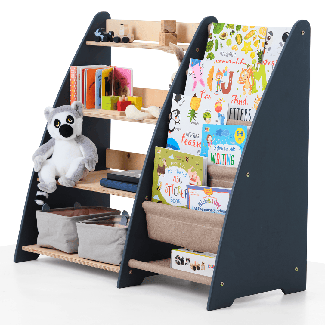 2-in-1 Montessori Plank voor Boeken en Speelgoed voor Peuters