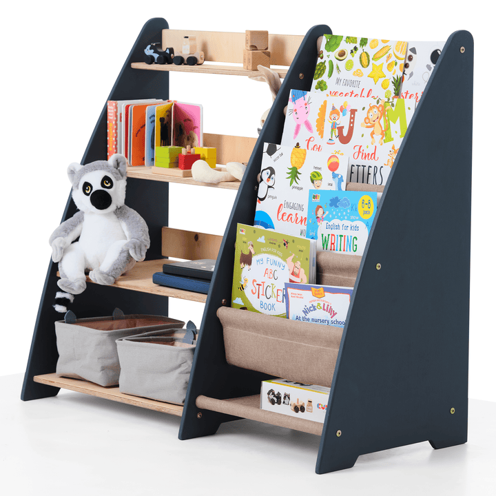 2-in-1 Montessori Plank voor Boeken en Speelgoed voor Peuters
