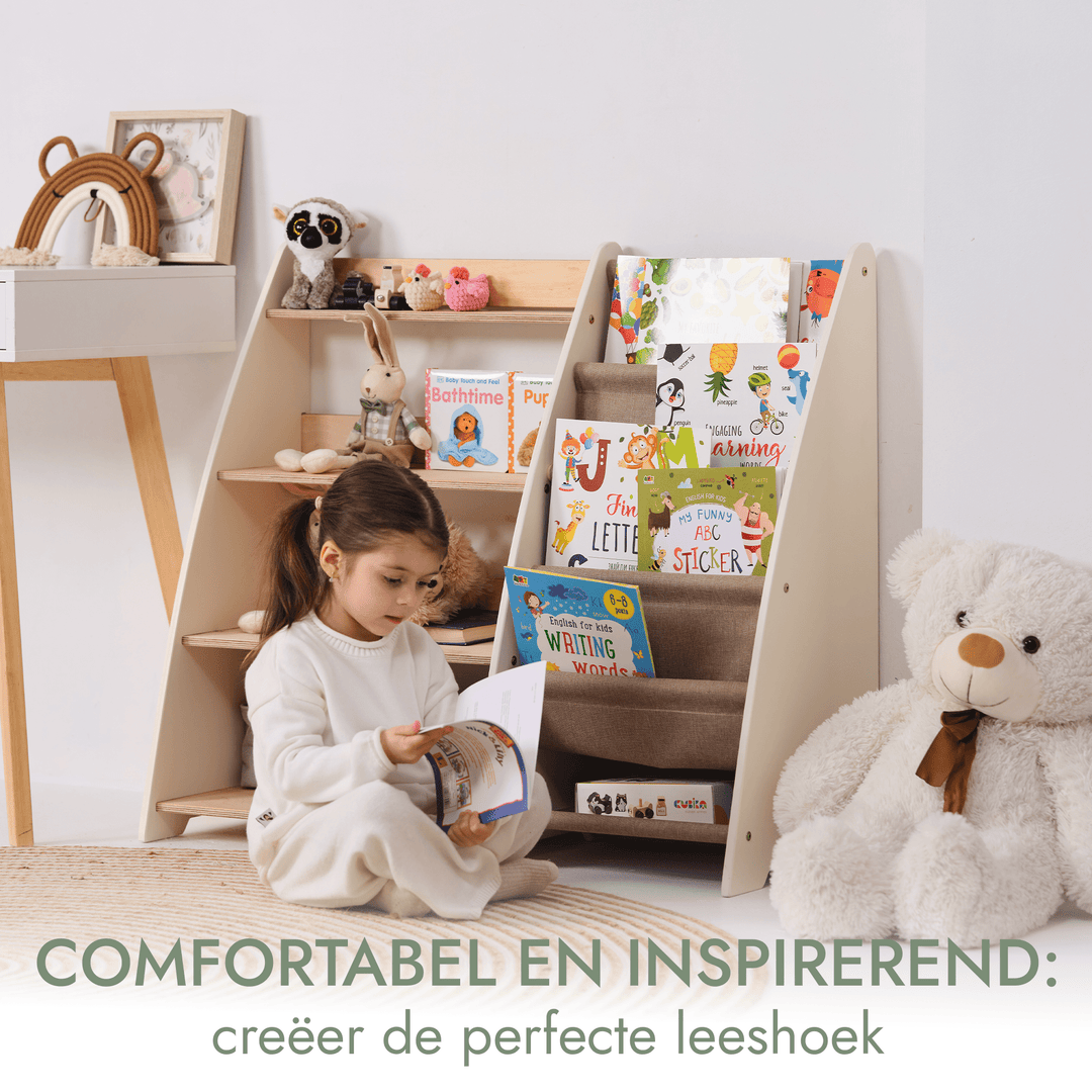 2-in-1 Montessori Plank voor Boeken en Speelgoed voor Peuters