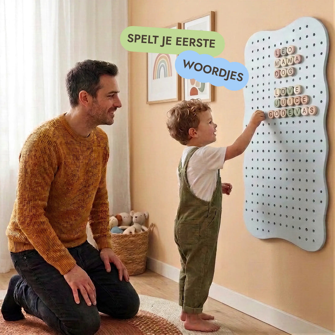 Houten pegboard voor de kinderkamer — GoodevasBoard