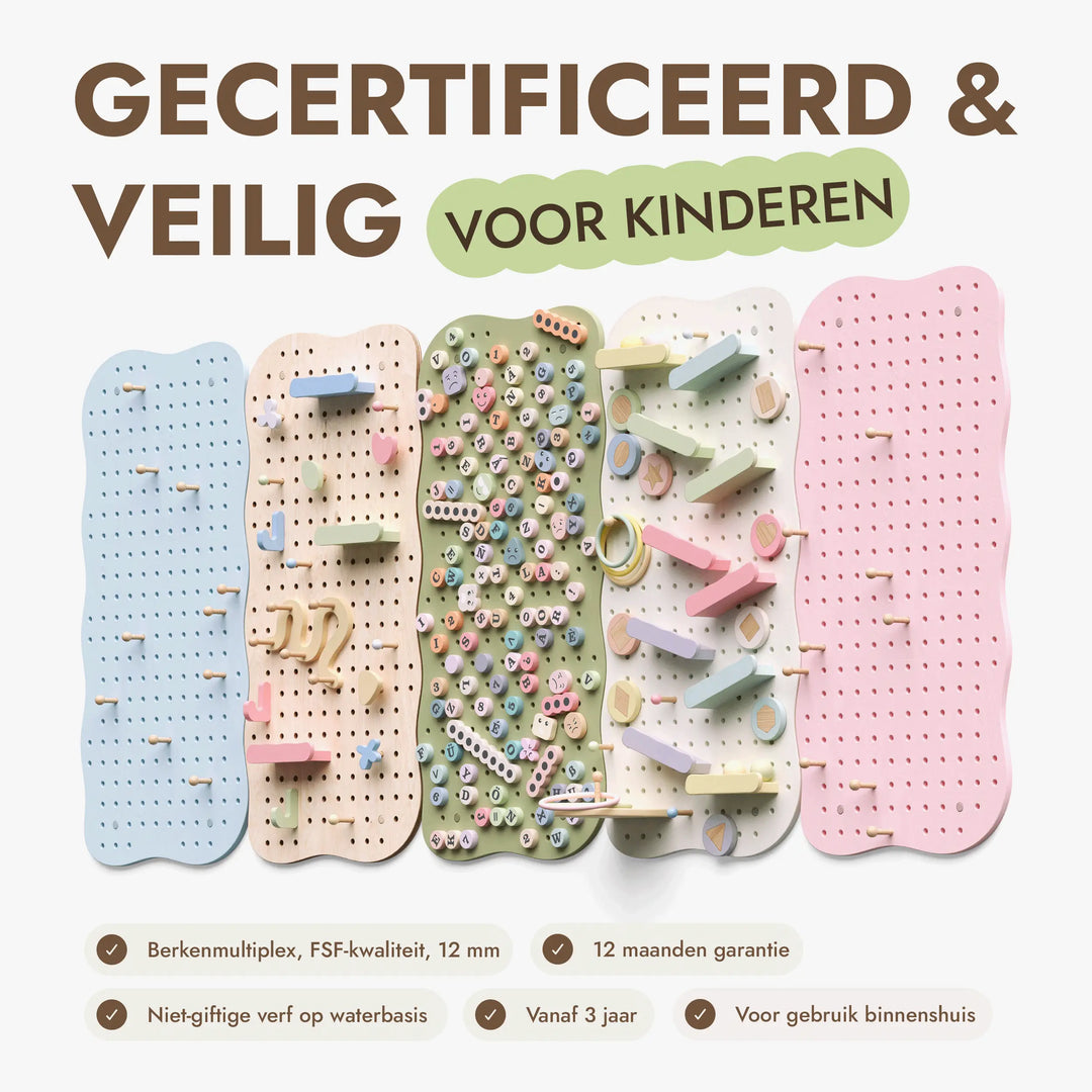 Houten pegboard voor de kinderkamer — GoodevasBoard