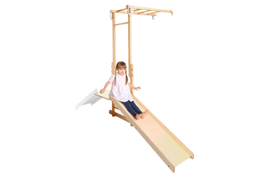 7-in-1 Klimmuur voor kinderen: klimrek, klimnet, optrekstang & 3in1 schommelset