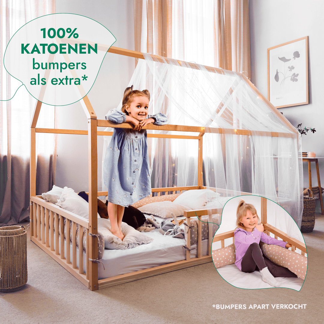 Huisbed voor kinderen en peuters vanaf 1 jaar oud (Twijfelaar, EU-maat: 120 x 200 cm)