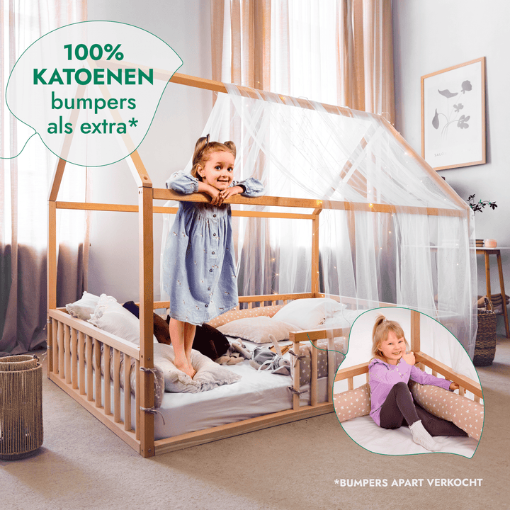 Huisbed voor kinderen en peuters vanaf 1 jaar oud (Twijfelaar, EU-maat: 120 x 200 cm)