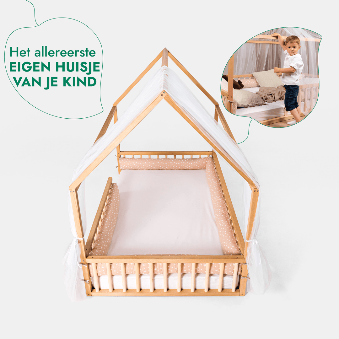 Huisbed voor kinderen en peuters vanaf 1 jaar oud (Twijfelaar, EU-maat: 120 x 200 cm)