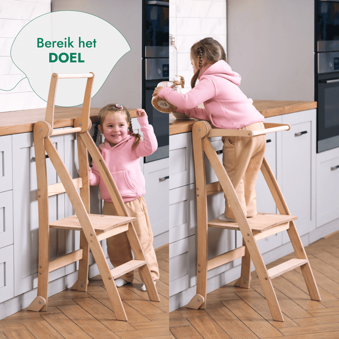 Kids Helper: Een Multifunctionele Opvouwbare Opstapkruk voor Kinderen