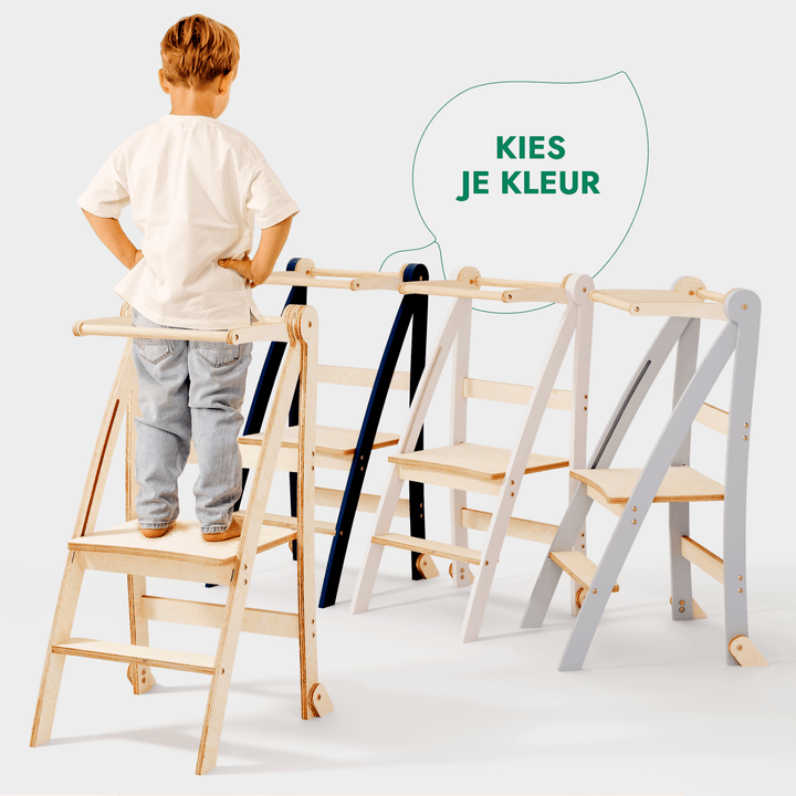 Kids Helper: Een Multifunctionele Opvouwbare Opstapkruk voor Kinderen