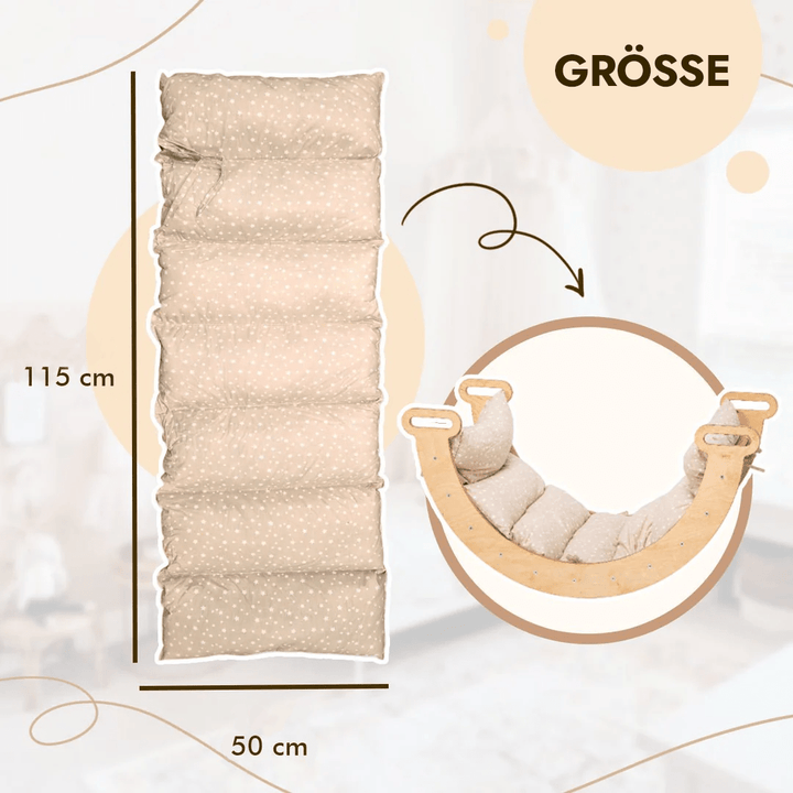 Kussen voor Klimboog en Schommelstoel – Beige (Alleen kussen)