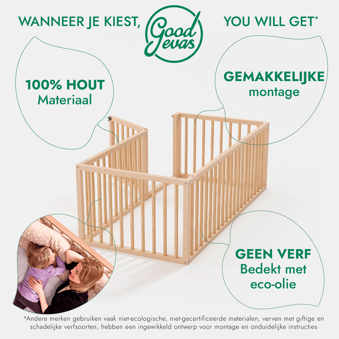 Montessori-bed voor kinderen en peuters vanaf 6 maanden oud