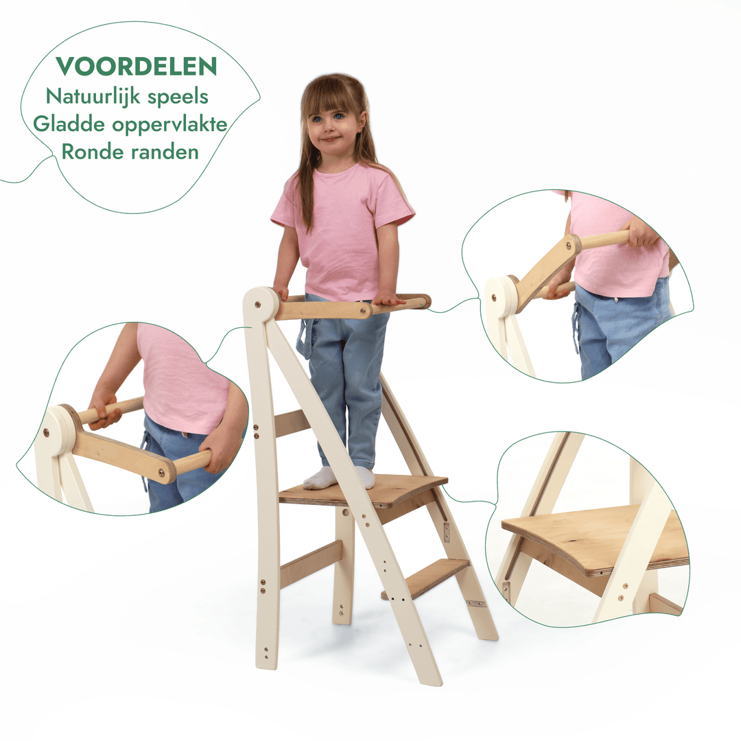 Montessori Leerstoel - In Hoogte Verstelbare Kinderstoel