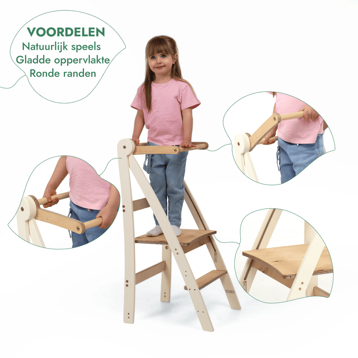 Montessori Leerstoel - In Hoogte Verstelbare Kinderstoel