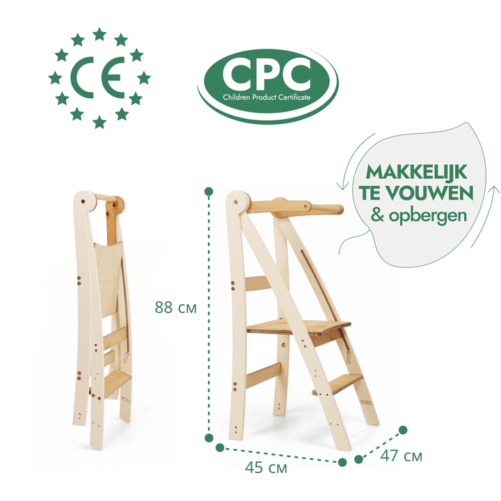 Montessori Leerstoel - In Hoogte Verstelbare Kinderstoel