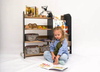 2-in-1 Montessori Plank voor Boeken en Speelgoed voor Peuters